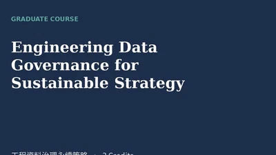 Engineering Data Governance for Sustainable Strategy featured image